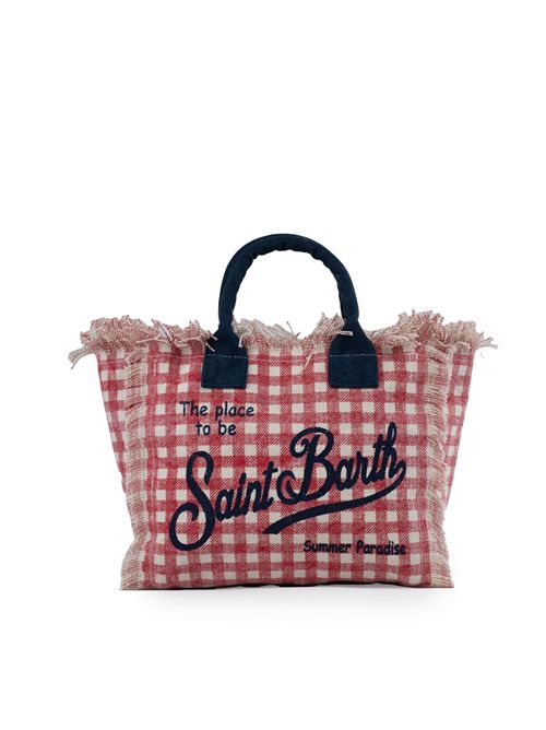 Borsa Colette Vichy in tela di cotone a quadri Rosso/Bianco Mc2 Saint Barth | COLETTE04199H VICHY 41